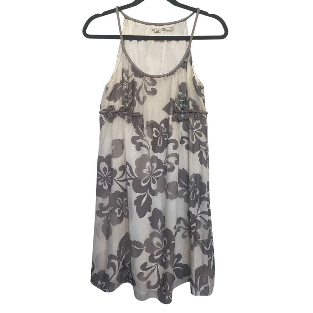 Leon Max Silk Blend Floral Sleeveless Mini Dress Women's Size M